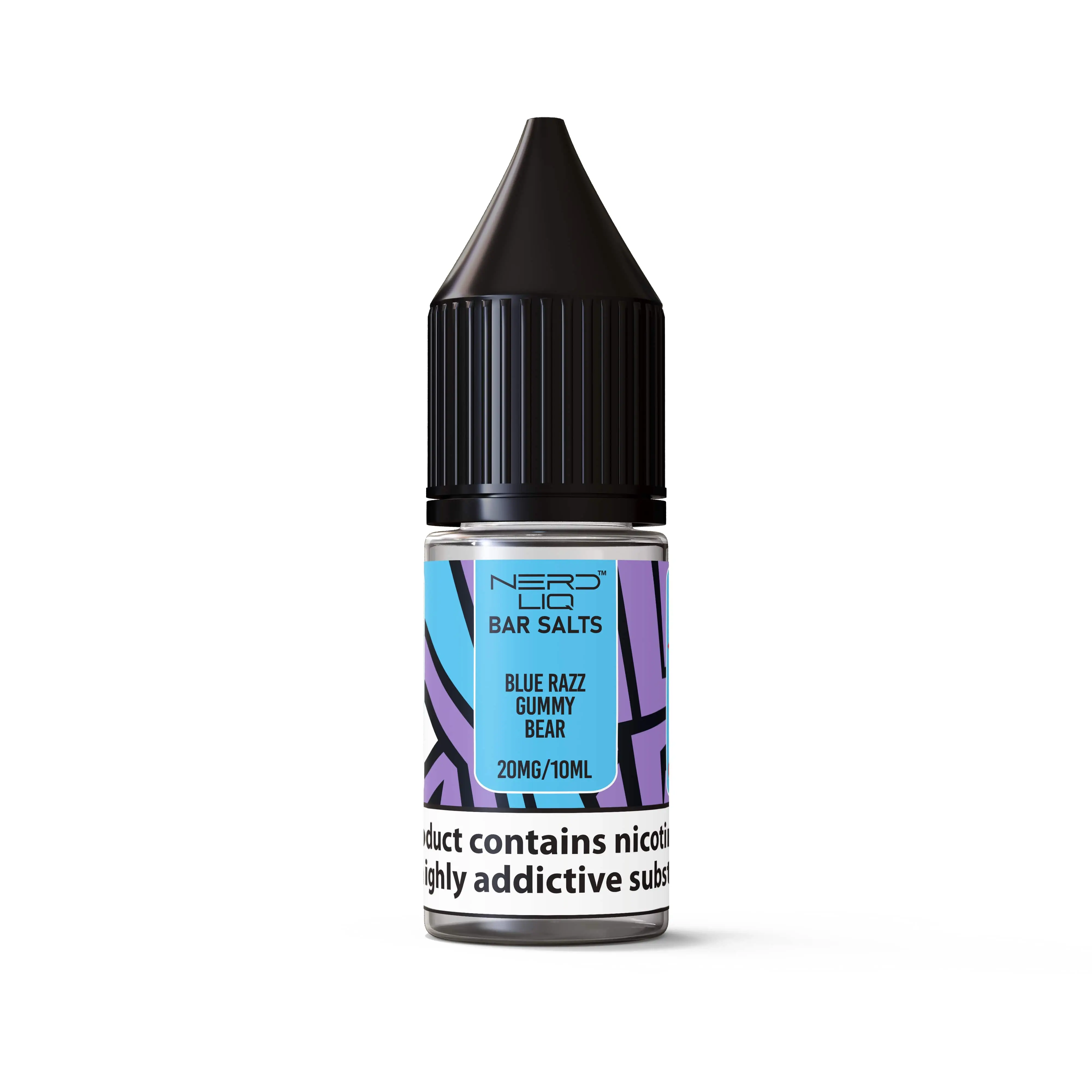  Blue Razz Gummy Bear Nic Salt E-liquid by Nerd Liq 10ml 